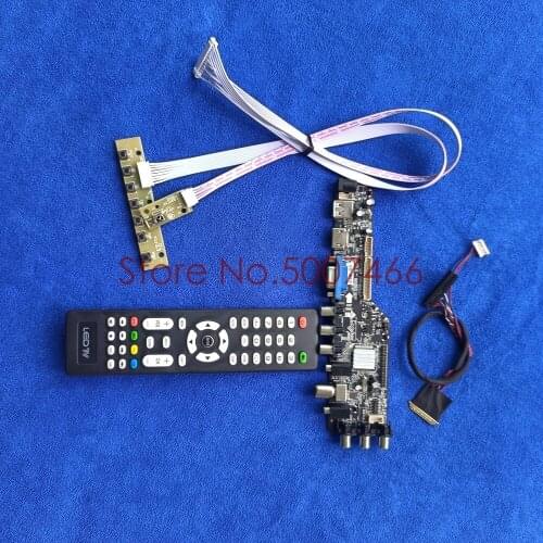 Fit LTN133AT27-202/102 LTN133AT28-701/L01 40 pin LVDS TV digital 1366*768 upgrade screen AV VGA USB DVB LCD drive board Kit