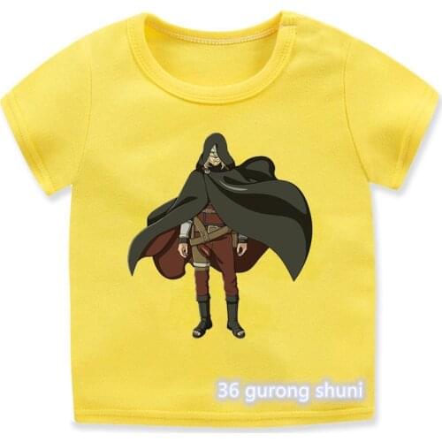Japan Manga Ninja Boruto наруто T Shirt аниме Anime Clothes Cartoon Print Boys T-shirt Yellow Kids Clothes Harajuku Tee Top