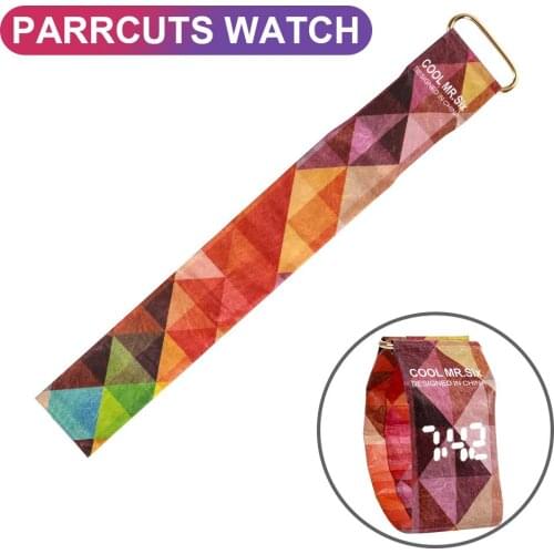 G&D New Creative Paper Watches for Women/Men Clock Waterproof Nanofiber Paper Strap LED Display Relogio Feminino Sports Watches