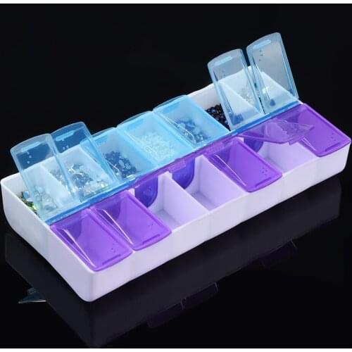 14 Slots Diamond Painting Accessories Box Embroidery Case Beads Box Diamond Box Storage Sorting Box Holder Jewelry