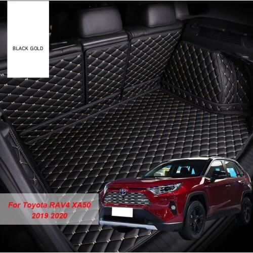 Car Believe Brand Leather Material Car Trunk Mats For Toyota RAV4 XA50 2019 2020 Cargo Liner Accessories