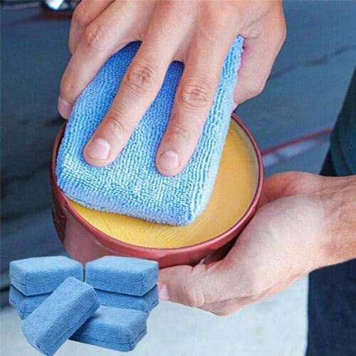 Square Microfiber Car Wax Applicator Pad Polishing Sponge brush cloth cleaning towel Apply Remove Wax home promotion product cn