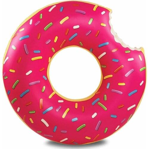 Summer Outdoor Activities Inflatable Donut Swimming Ring Pool Buoy Mattress Thickened PVC Summer Seat Ring Toy