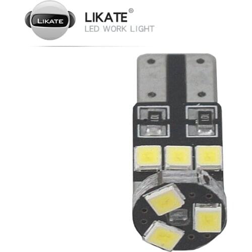 LKT Canbus 10pcs T10 Led W5W Led 18led 2016smd LED No Error 194 168 Interior Instrument Reading Light Bulb Plate Lamp 6000K