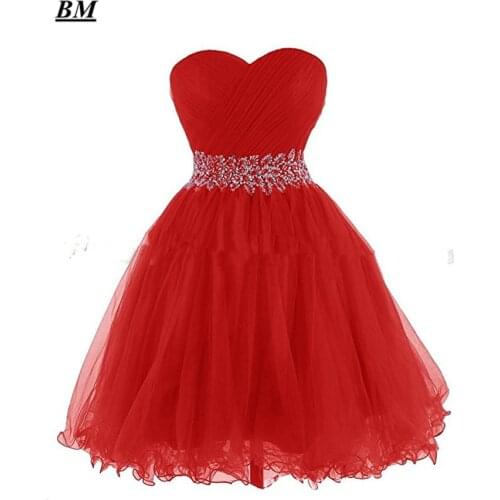 BM 2021 Cheap Royal Bule Short Homecoming Dresses Beading Graduation Cocktail Formal Prom Party Gown Vestido de Formatura BM85