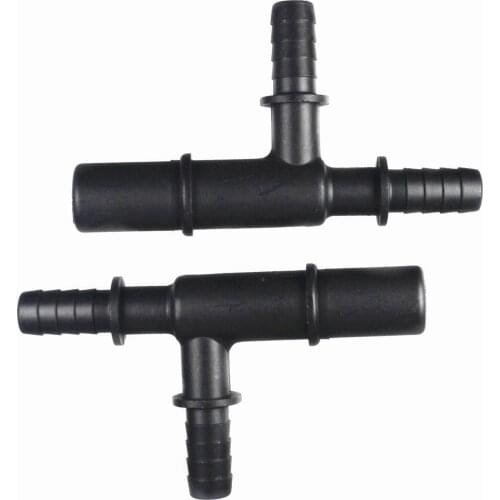 Plastic material PA PPA 15.85mm 3/8'' 3 ways tee connector quick line adpators for fuel hose fittings