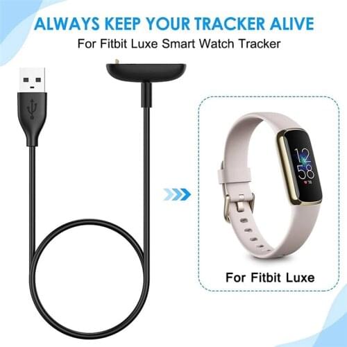 50/100cm Portable USB Fast Charging Cable For Fitbit Luxe SmartWatch Bracelet Data Cable High-quality Charger Accessories