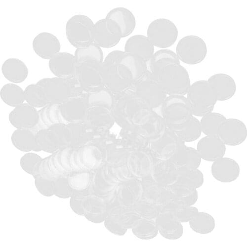 200x 21mm Applied Clear Round Case Coin Storage Capsule Holder Round Plastic
