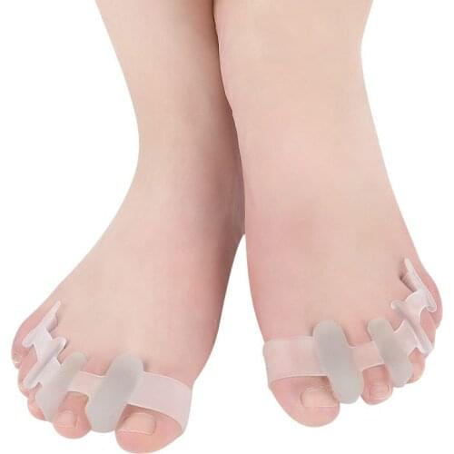 100Pairs Wholesale Foot Finger Thumb Spacer Feet Hallux Valgus Corrector Toe Separator Bunion Corrector Splitter Foot Care Tools