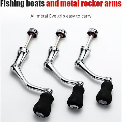 Folding Spinning Reel Handle Metal Fishing Wheel Rock Arms Grip Knob Tackle Accessories Rocker Arm Crank Handle Replacement