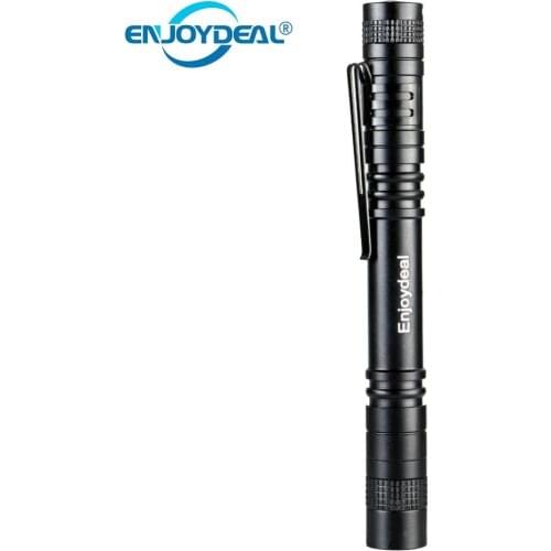Enjoydeal R3 LED 1000 Lumens Mini Flashlight Belt Clip Pocket pen Torch Portable Flash Torch Lamps Skid-proof Use 2xAAA