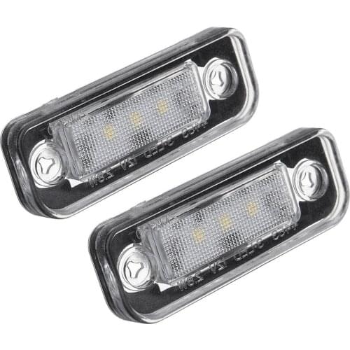 LED License Plate Light Lamp Error Free For Mercedes Benz W203 5D W211 W219 R171 DC 12V 3- SMD white light LED License Plate LED
