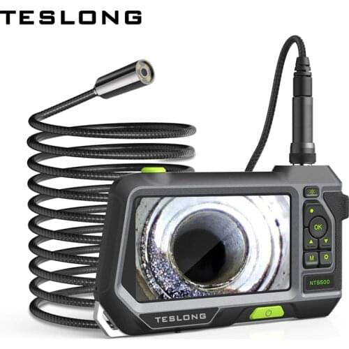 TESLONG 5.0MP Industrial Endoscope Autofocus Inspection Camera Pipe car Borescope 5.0inch Color Screen hd 1080p endoscopio 1m 3m