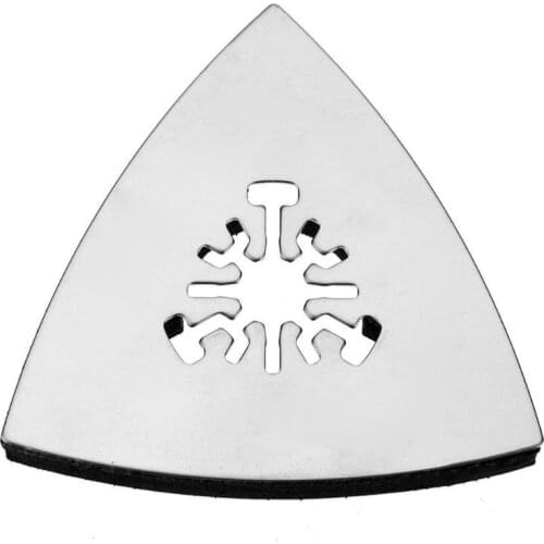 1PCS 80mm Triangular Sanding Pad Oscillating Multi Tools Stainless Steel Rotary Wood Cutting Tools for Big Dremel Accessories