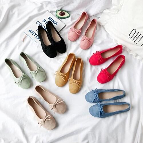 Doudou shoes womens summer flat sole single shoes SOFT SOLE BALLET shallow mouth lazy omelet shoes one step