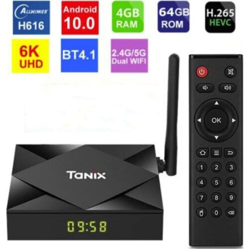 Tanix TX6S TV BOX forAndroid 10 4GB 64GB Allwinner H616 QuadCore TVBox H.265 6K Media player TX6 for Android 10.0