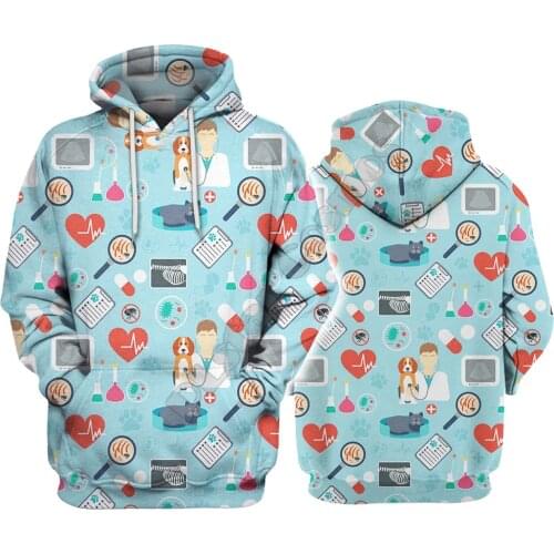 Vet Tech Love Hoodies 3D Printed Pullover Men For Women Fashion Sweatshirts Streetwear Drop Shipping 01