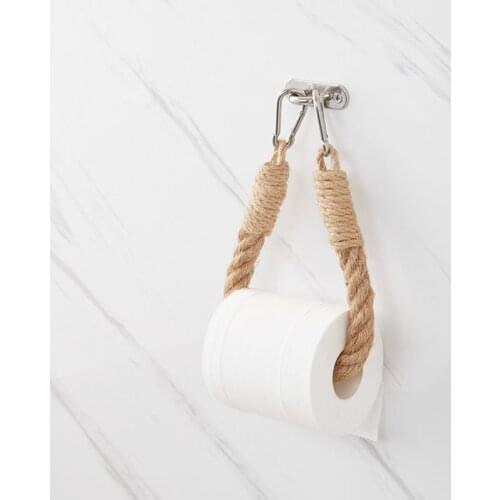 Vintage Towel Hanging Rope Toilet Paper Holder Home Bathroom Decoration Supplies toilet paper holder stand tissue holder