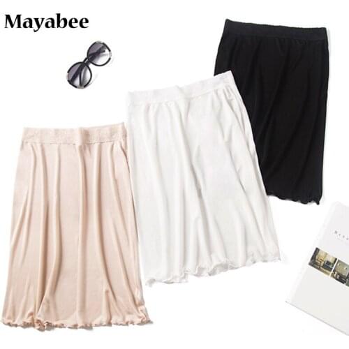 2021 Spring And Summer New Mulberry Silk Ladies Knitted Lace Bag Hip All-Match White Lace Skirt Short Skirt Bottom Skirt