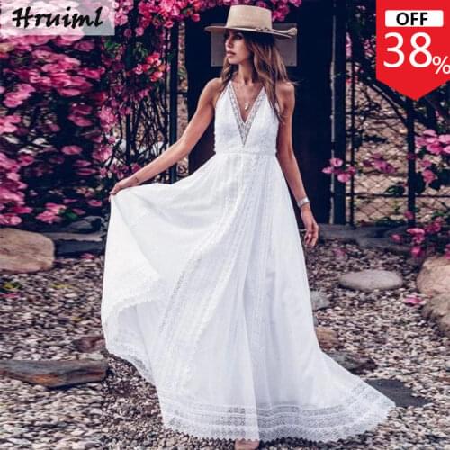 Dress Women Sleeveless White High Waist Women Dress Lace Patchwork Elegant Dress Evening Party Maxi Dresses For Women