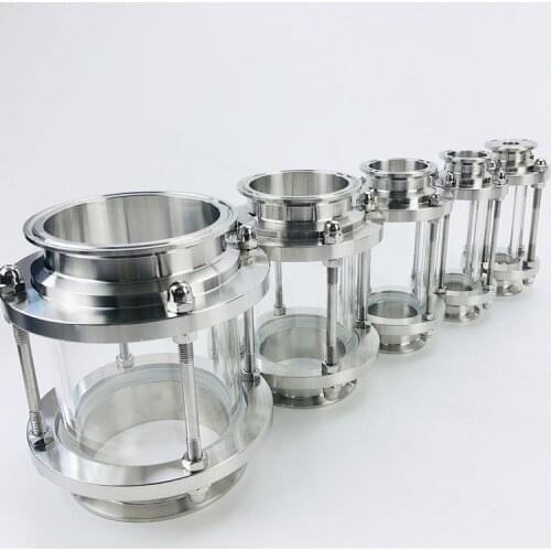 1.5"(38mm)OD50.5 High Quality Flow Sight Glass Dioptr Sight Tower Sight Glass Stainless Steel304 Sanitary Fitting