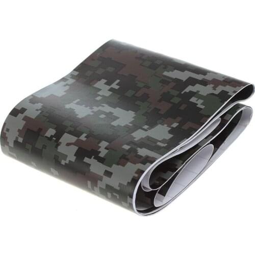 1 roll Camo Car Sticker Carbon Fiber Motorcycle PVC Vinyl Army Sticker CAMO Woodland Camouflage Sticker black digital camouflage