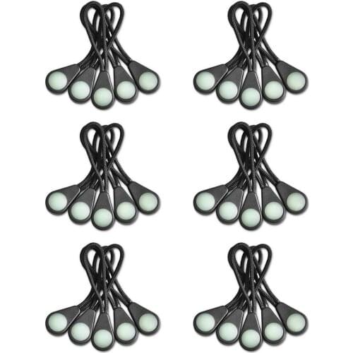 10/20/30pcs Zipper Pull Ideal Kit Markers Ultra-Bright Glow In The Dark Night For Coats Jackets Rucksacks And Tent Zippers