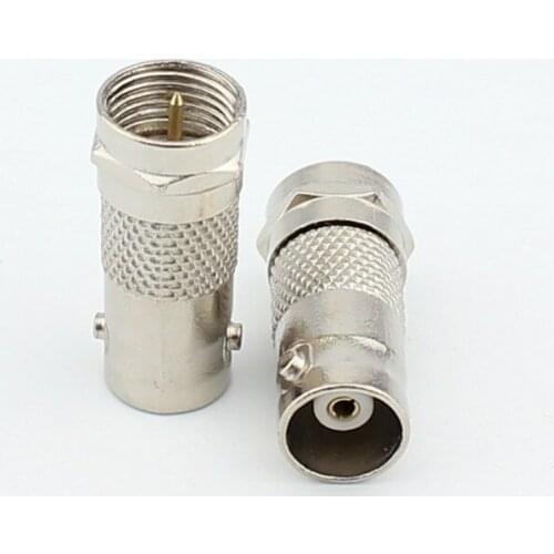 10PCS F Male Plug to BNC Female Jack Straight RF Connector Adapter