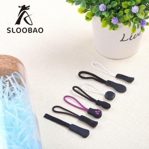 1000pcs/lot zipper pulls cord strong nylon rope ends lock zip clip buckle for backpack clothing accessories