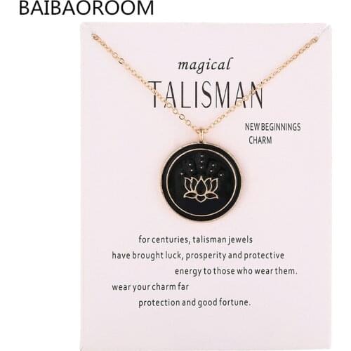 12pcs New Magical Talisman Series Glaze Enamel Drop Lotus New Beginings Charm Pendant Necklace Jewelry