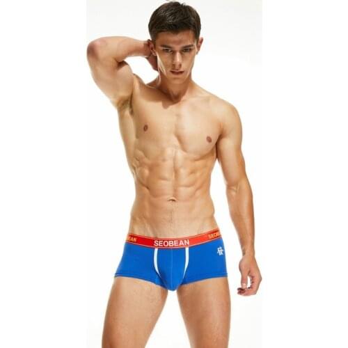 2021 Trendy Fashion New Mens Comfortable and Breathable Boxer Briefs Youth Low-rise Sexy Boxer Briefs