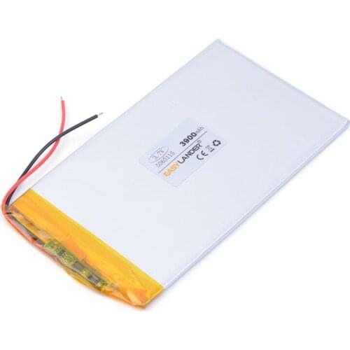 3.7V 5065115 3900mAh Polymer rechargeable Lithium Li Battery For GPS ipod PSP Tablet PC Mobiles Backup Power free shipping