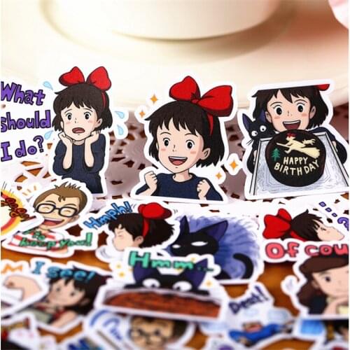 40pcs/ pack Creative Cute Self-made Kikis Delivery Service Scrapbooking Stickers /Decorative Sticker /DIY Craft Photo Albums