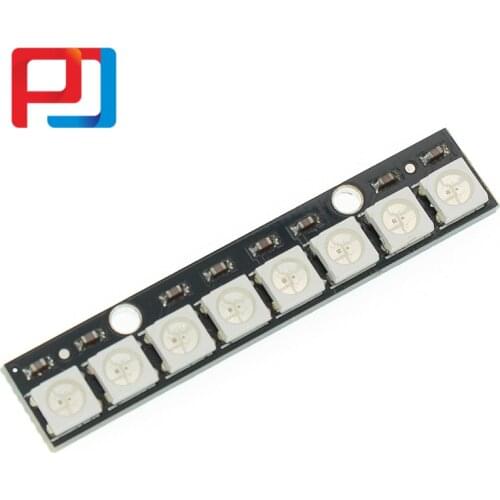 8Bits 8 Channel PULAR WS2812b 5050 RGB LED Lights Built-in Full NEW Color-Driven Development Board