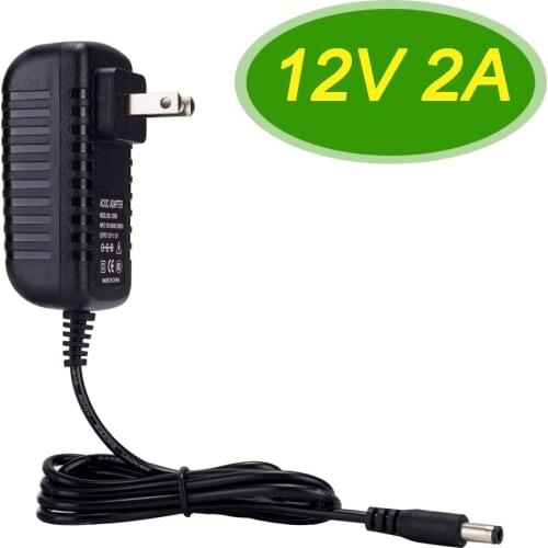 1PC 12V2A Power Supply Adapter US Plug for Security CCTV Camera Led Strip Light Message Chair AC100-240V to DC Converter Charger