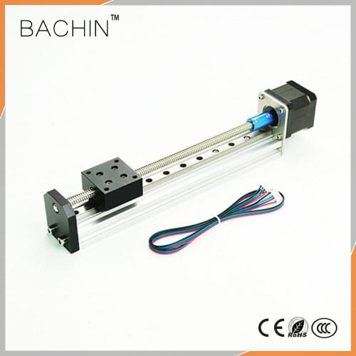 Aluminium Linear Motion Guide Rail 10CM/20CM/30CM Route Stroke 8mm Lead Screw Rod Slider CNC Parts