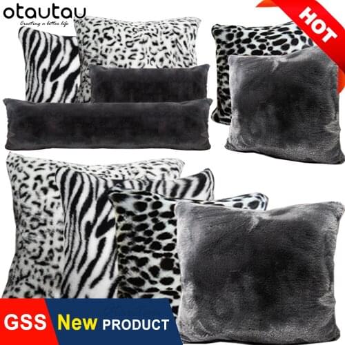 Soft Fluffy Faux Fur Throw Pillow Case Cover Home Decor Plush Velvet Pillowcase Cushion Car Chair Sofa Bed Office Bedding 45x45