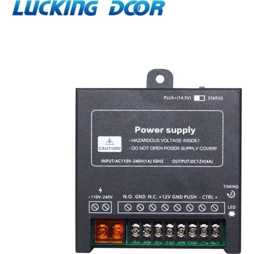 DC 12V Door Access Control system Switch Power Supply 4A / AC 110~240V RFID Fingerprint Access Control System