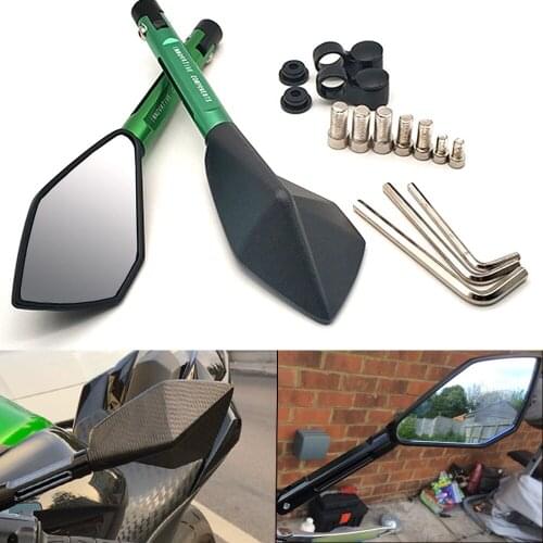 For Kawasaki VERSYS 650 1000 300X KLZ1000 W800 Cafe Universial Motorcycle retrovisor Handle Bar End Side Rearview Mirrors