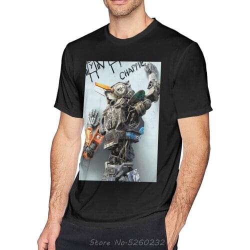 Chappie T Shirt Chappie T-Shirt Awesome Men Tee Shirt Fashion Printed Summer Cotton Short-Sleeve Tshirt Streetwear