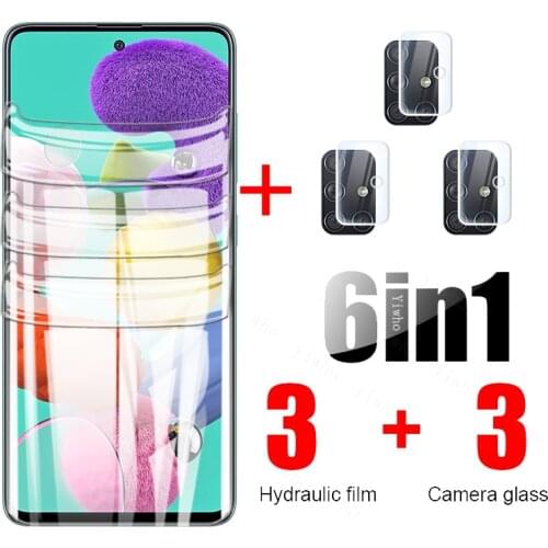 6in1 Camera Glass For Samsung Galaxy A52 5G A51 A50 A50S Hydrogel Film For Samsunga52 a 52 51 Light Phone HD Screen Film Sklo