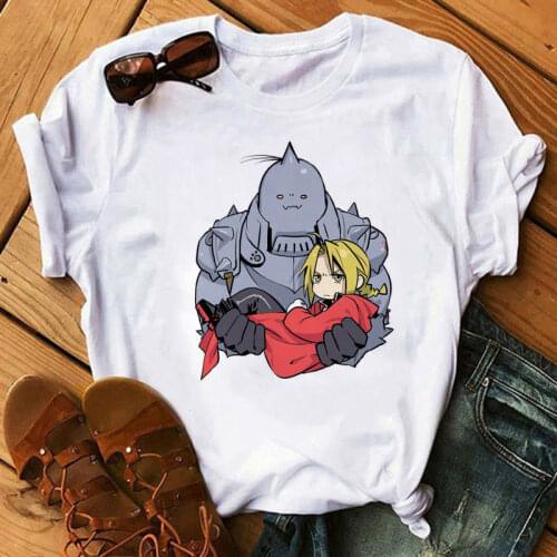 Hot sale Fullmetal Alchemist T-shirt women Japanese cartoon Anime tshirt Female Harajuku Ullzang Graphic Tshirt 90s Tops Tees
