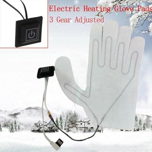 1pcs/set Glove Heating Pad Usb Heating Heater Portable Mitts Electric Sheet Washable Durable Three-level Thermal Temperatur Y2F5