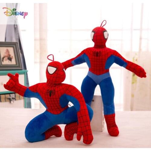 Disney Marvel The Avengers Spiderman Cartoon Stuffed Doll Ottoman Plush Toy Child Boy Cloth Doll Pillow Kid Gift Decoration
