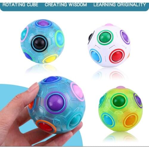 Fidget Toys Stress Reliever Rainbow Magic Ball Plastic Puzzle Toys Juguetes Squeeze Toys For Children Zabawki Antysresowe