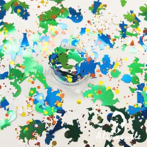 15g Christmas Santa Candy DIY Supplies Nails Art Polymer Clear Accessories Sequins Scrapbook Shakes