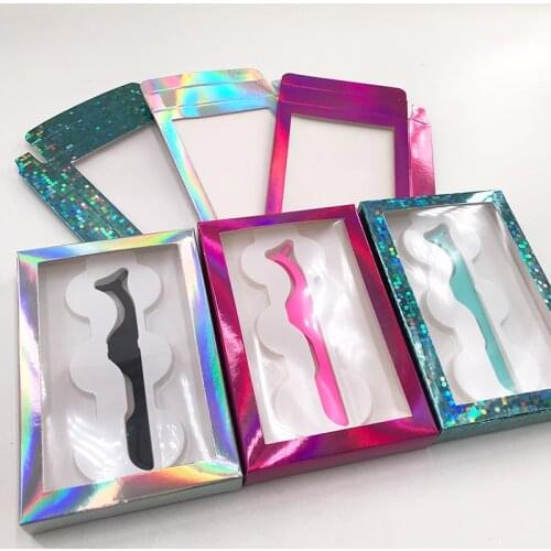 FDshine Soft Paper Box Can Hold 3 Pairs Eyelashes For Full Strip Lashes And 25mm Mink Lashes