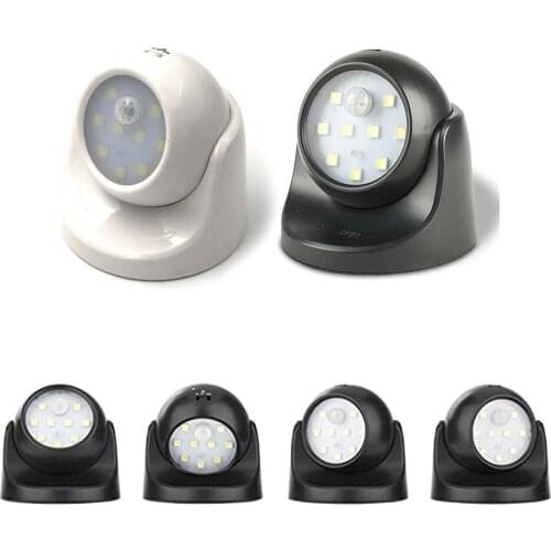 360 Degree Rotation Motion Sensor Nightlight 3 Modes 9 LED Auto On/Off Wireless Corridor Wall Night Light Closet Hallway Light