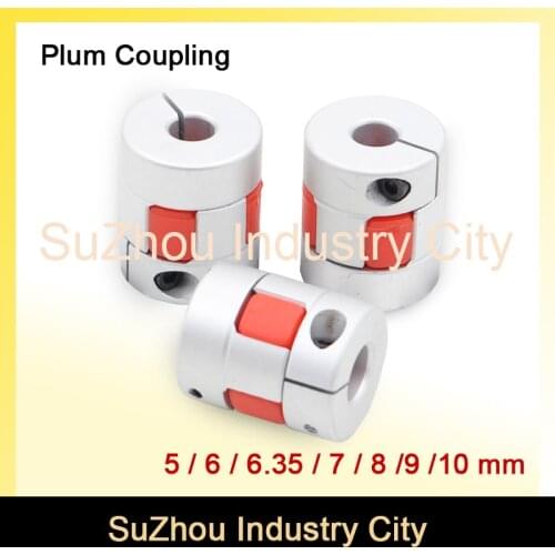 New sale! 3pcs 6.35mm to 10mm 5 / 6 / 6.35 / 7 / 8 / 9 / 10 Jaw Flexible Jaw Spider Plum Coupling Diameter 25mm Length 30mm