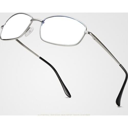 High-grade Alloy oval men silver frame Reading Glasses +0.75 +1 +1.25 +1.5 +1.75 +2 +2.25 +2.5 +2.75 +3 +3.25 +3.5 +3.75 +4 To+6